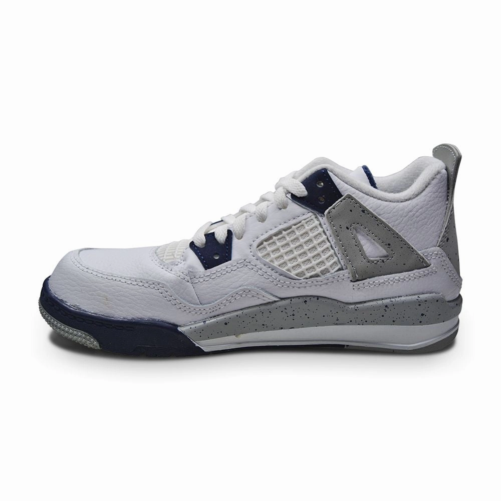 Kids Nike Jordan 4 Retro (PS) - BQ7669 140 - White Midnight Navy