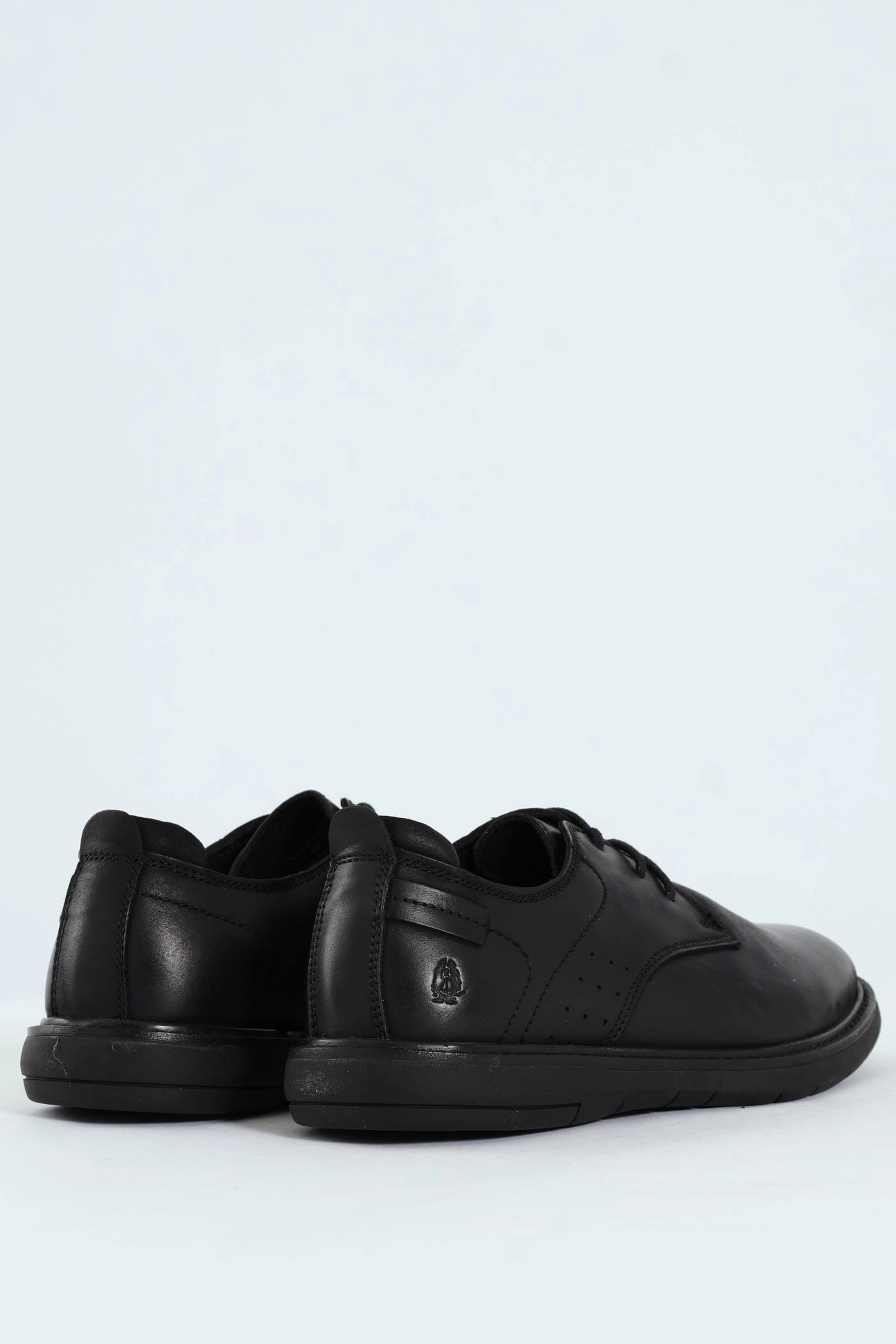Lace Up Smart Casual Derby Shoe - Black