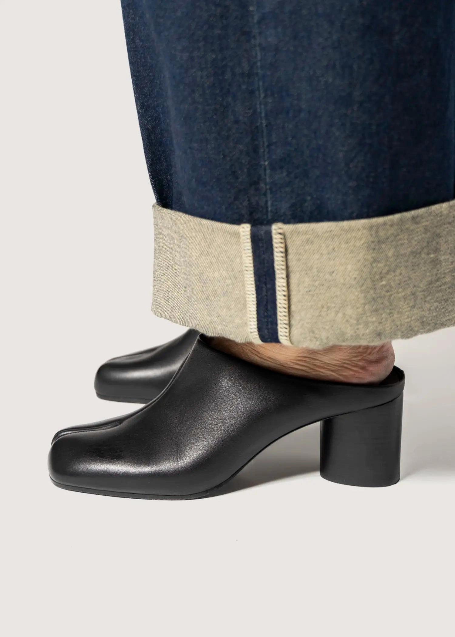 Leather Tabi Mule