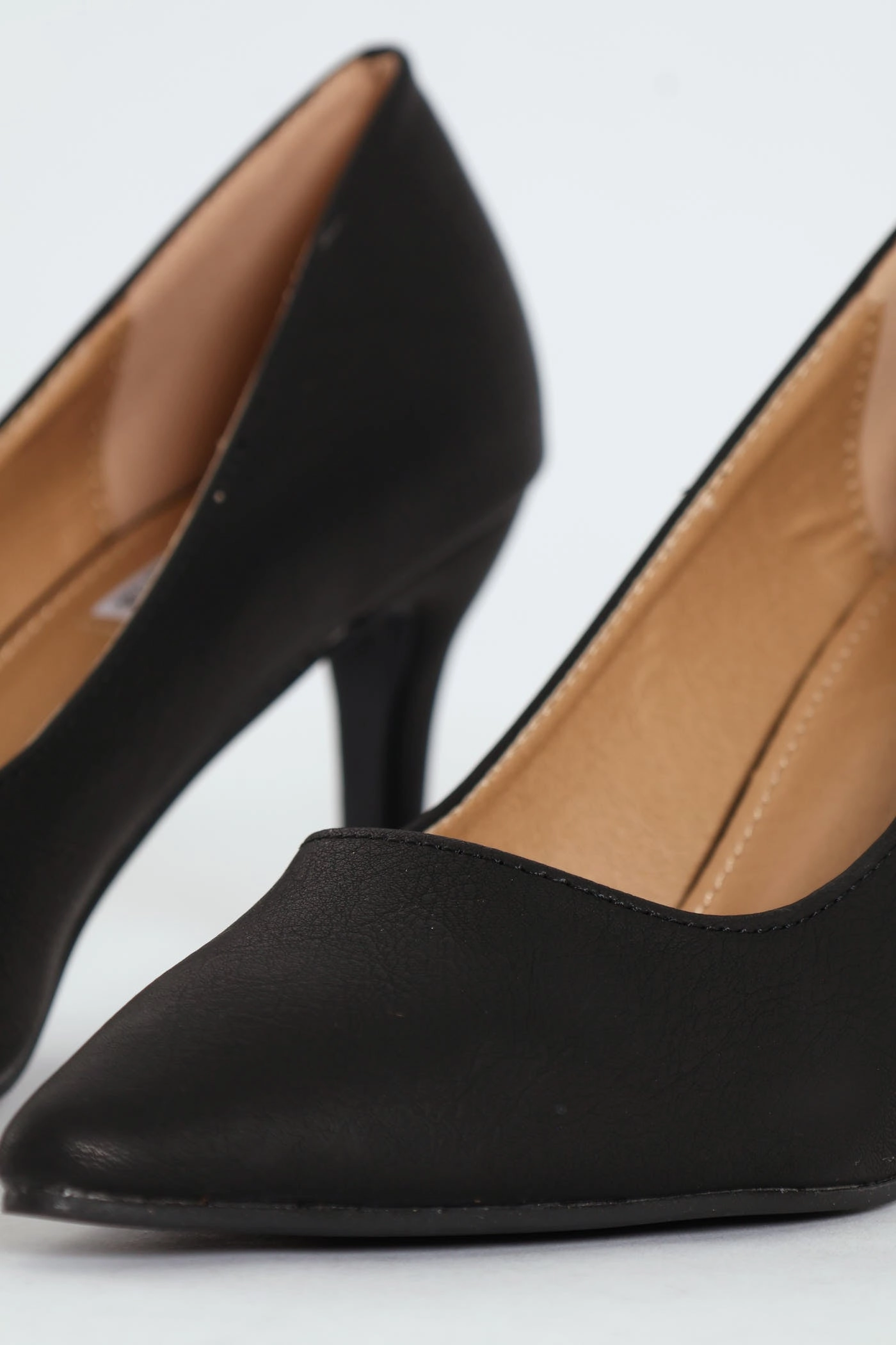 Madison Pointed Toe Stiletto Court Heel - Black
