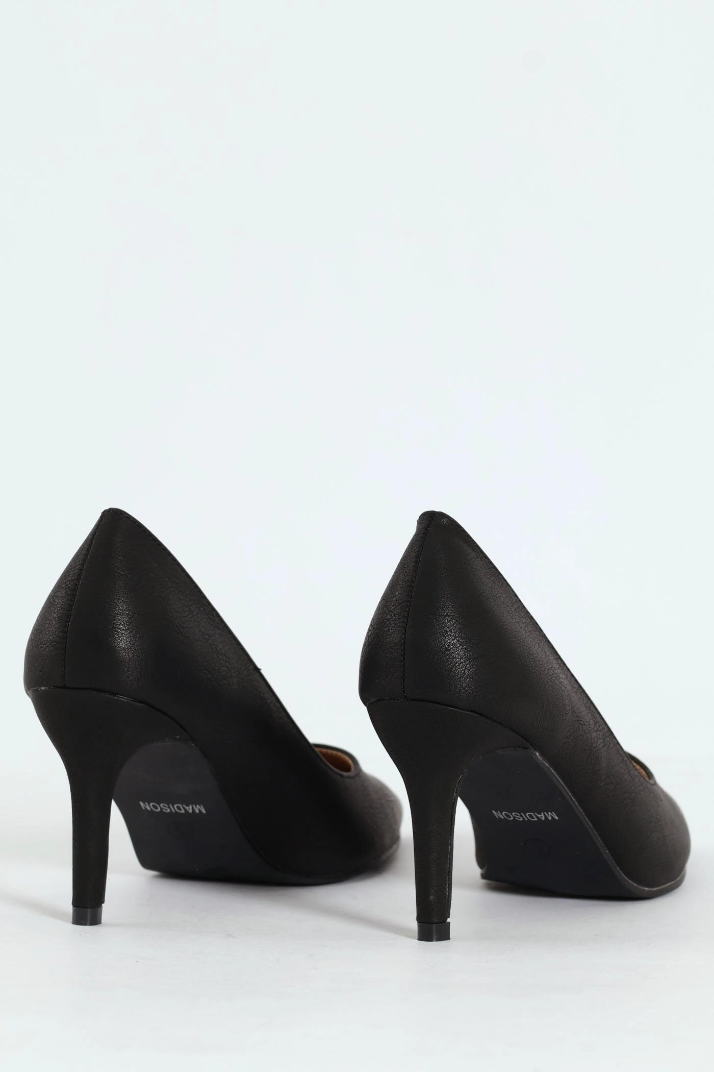 Madison Pointed Toe Stiletto Court Heel - Black