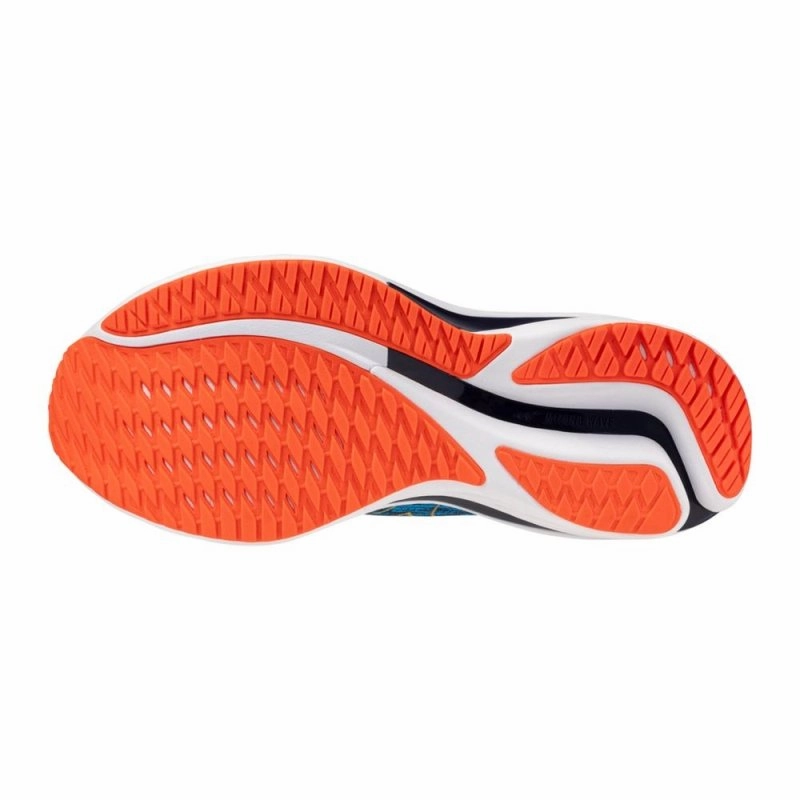 Mizuno Men's Wave Rider 28 - Blue Pace/Green Gecko