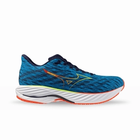 Mizuno Men's Wave Rider 28 - Blue Pace/Green Gecko