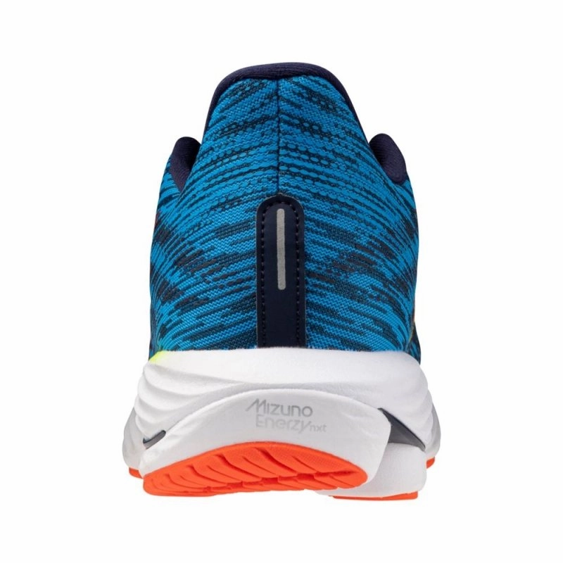 Mizuno Men's Wave Rider 28 - Blue Pace/Green Gecko