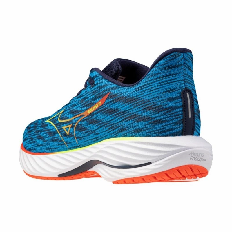 Mizuno Men's Wave Rider 28 - Blue Pace/Green Gecko