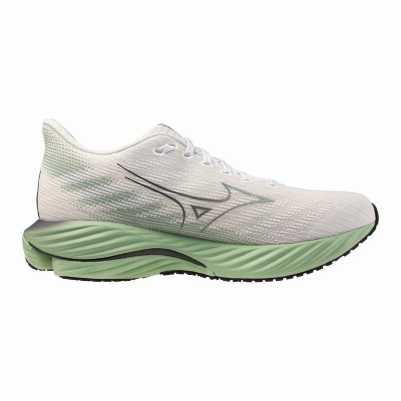 Mizuno Men's Wave Rider 28 - Snow White/Frosty Green