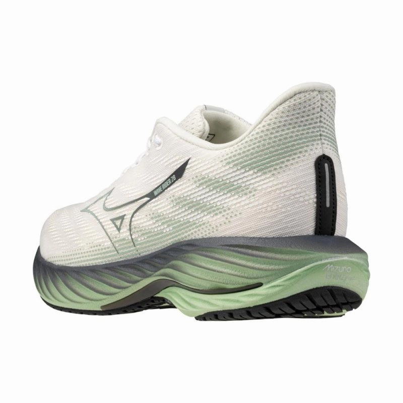 Mizuno Men's Wave Rider 28 - Snow White/Frosty Green