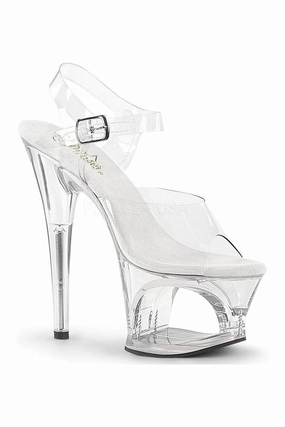 MOON-708 Platform Sandal  | Clear Vinyl