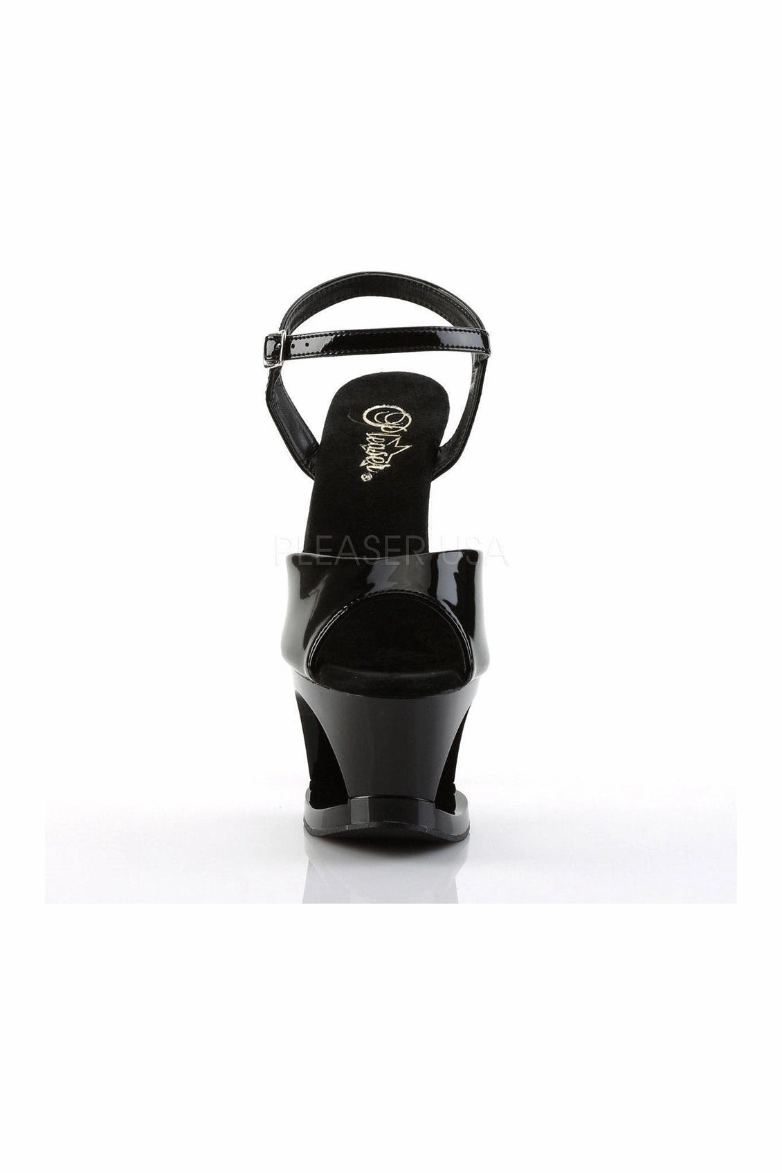 MOON-709 Platform Sandal  | Black Patent