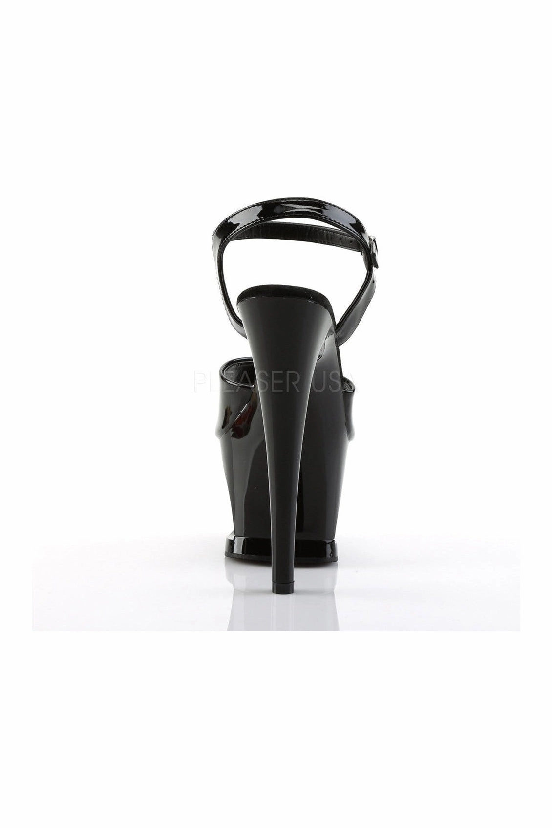 MOON-709 Platform Sandal  | Black Patent