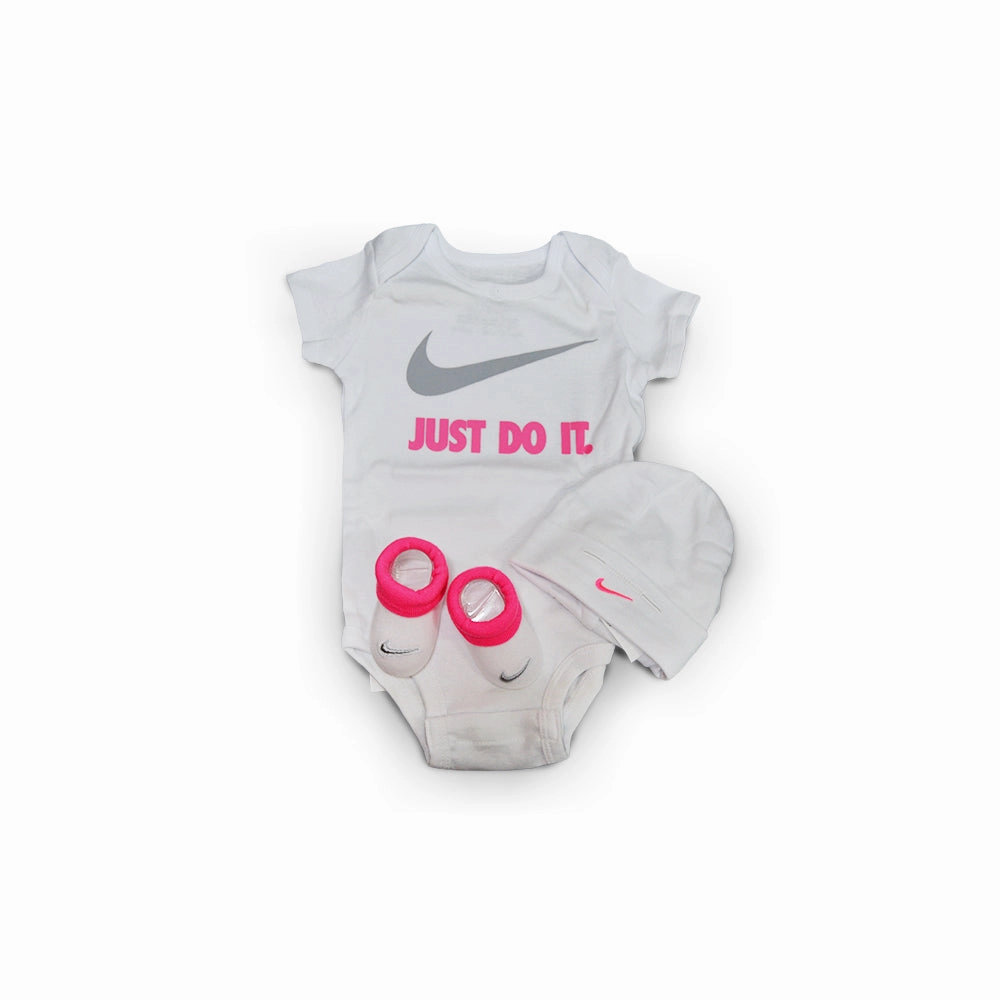Nike 3 Piece Infant baby Set - White Pink