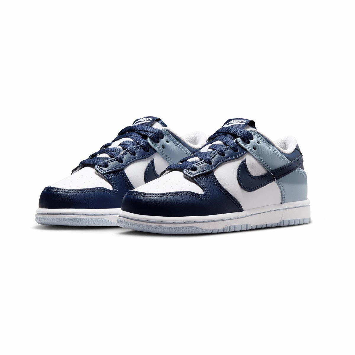 Nike Dunk Low 'White Midnight Navy Light Armory' Little Kids' Shoes