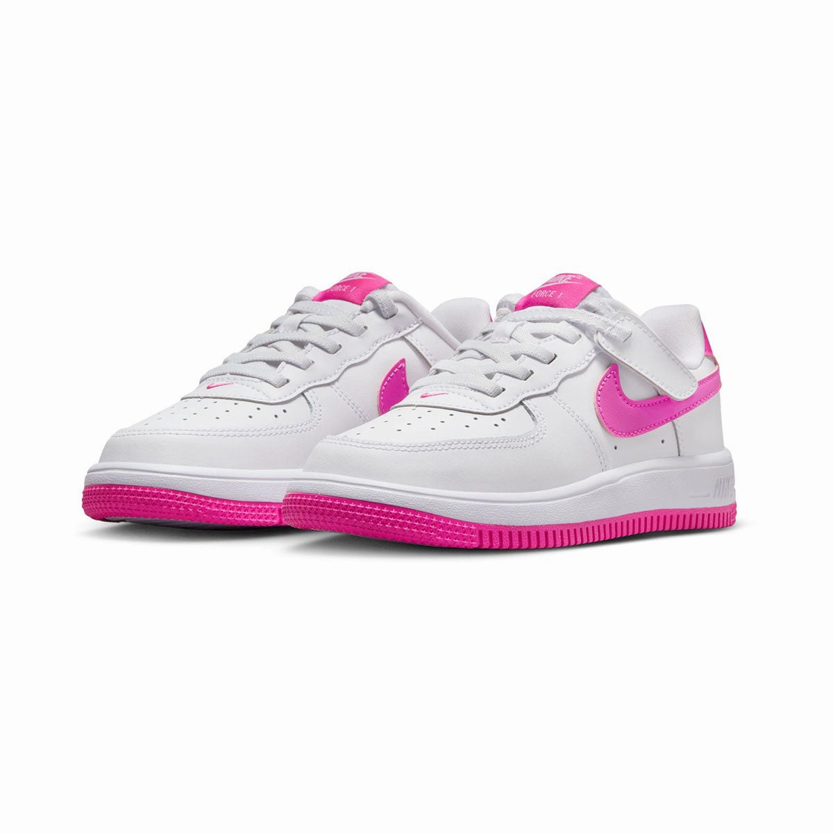 Nike Force 1 Low EasyOn 'White Laser Fuchsia' Little Kids' Shoes