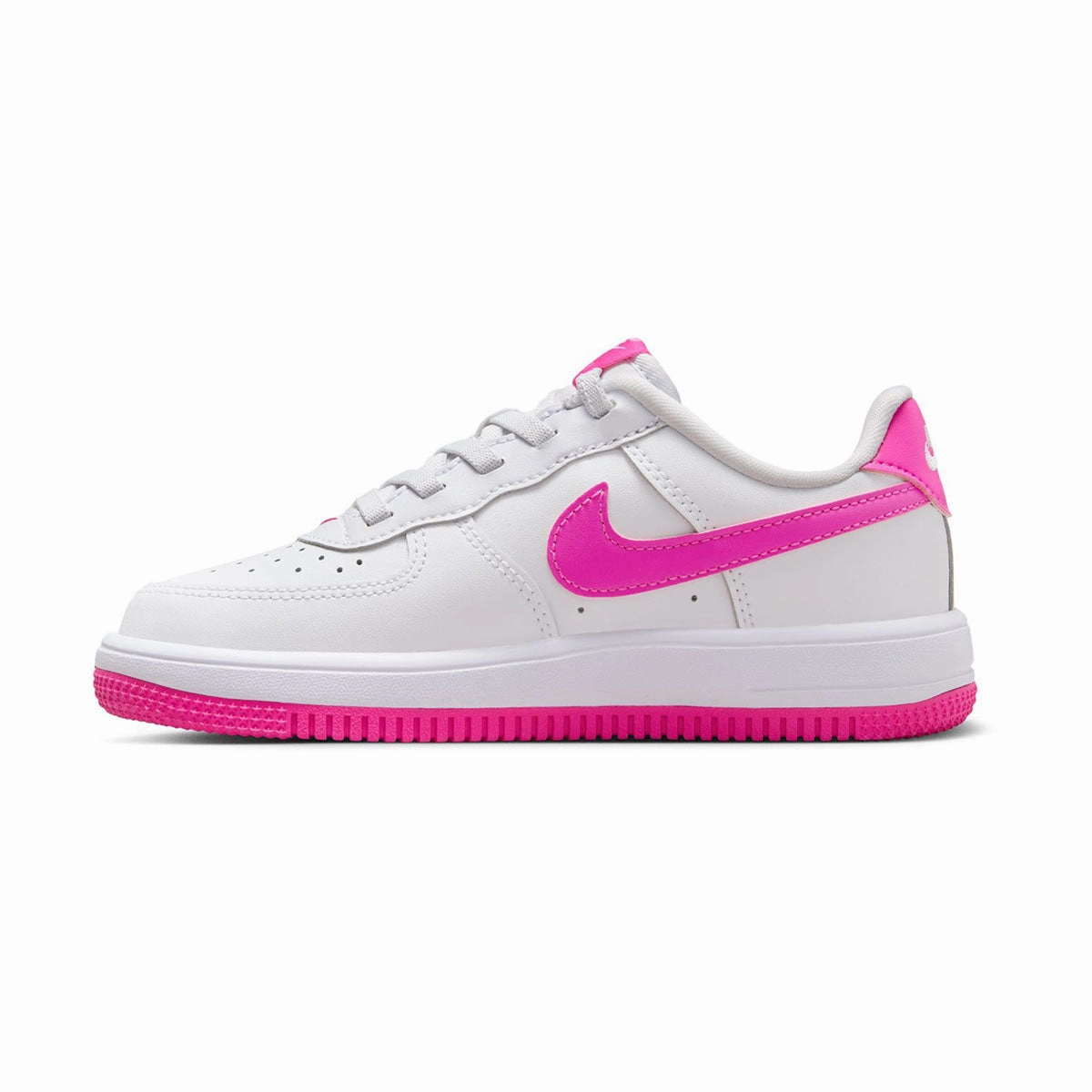 Nike Force 1 Low EasyOn 'White Laser Fuchsia' Little Kids' Shoes