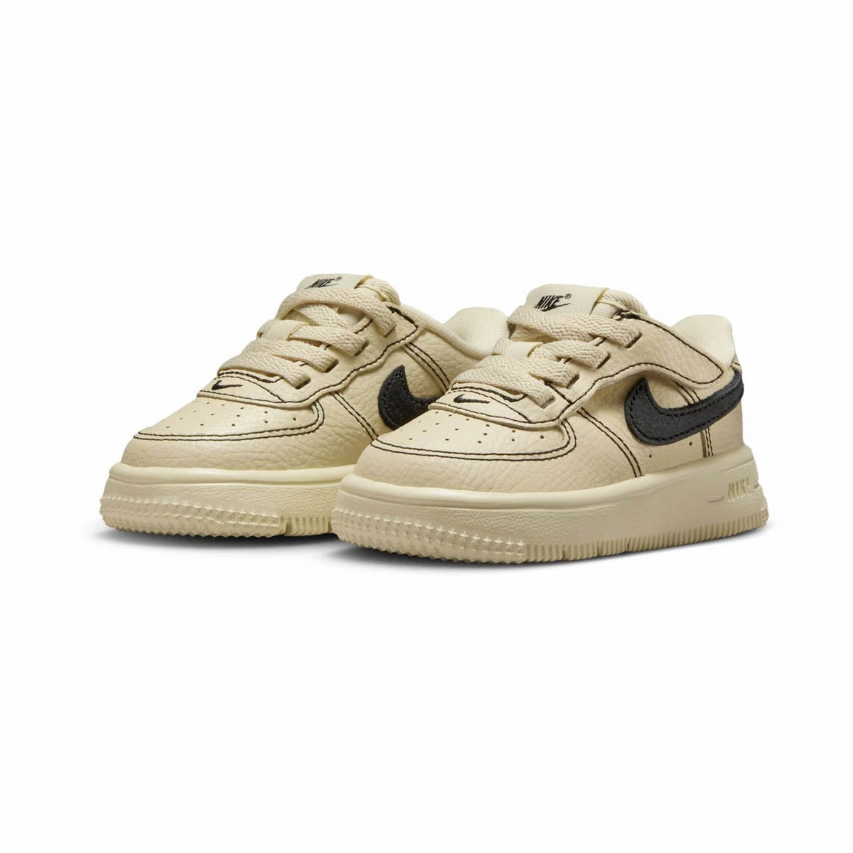 Nike Force 1 Low LV8 EasyOn 'Light Khaki & Black' Baby/Toddler Shoes