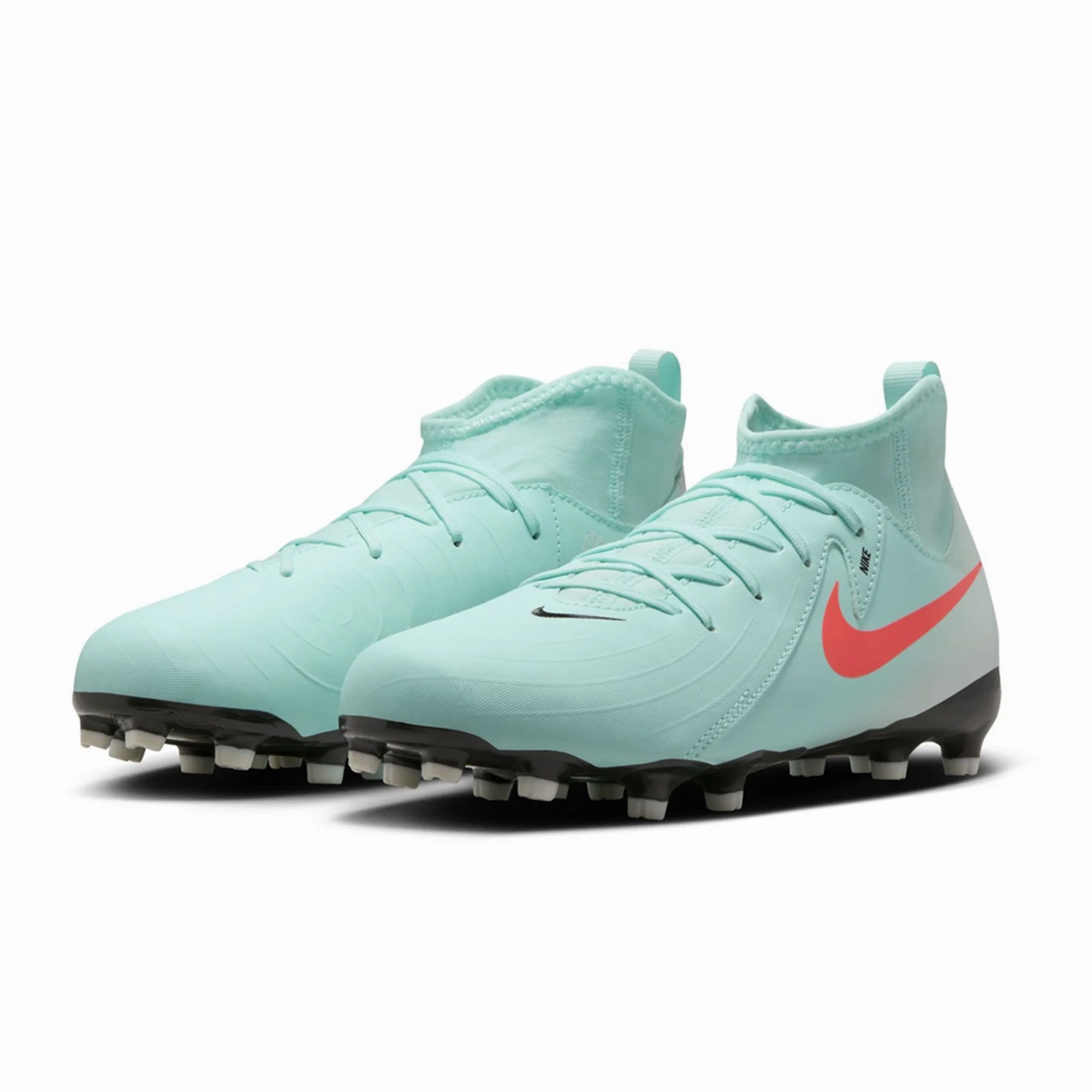 Nike Jr. Phantom Luna II Academy FG/MG Soccer Cleats (Mint/Atomic Red)