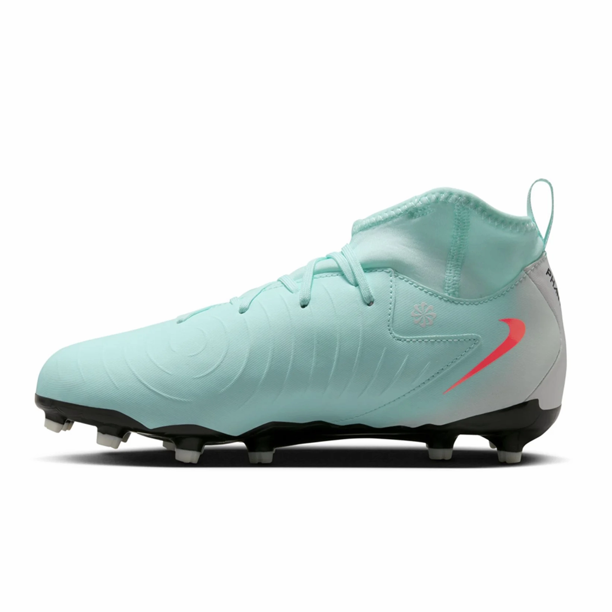 Nike Jr. Phantom Luna II Academy FG/MG Soccer Cleats (Mint/Atomic Red)