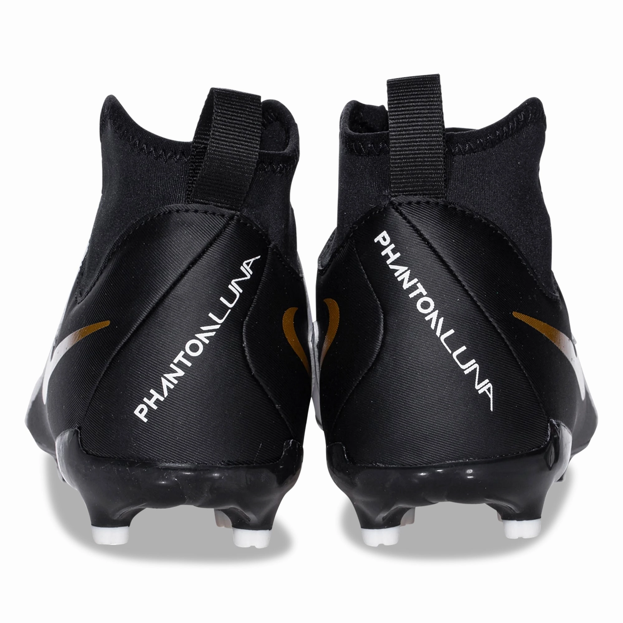 Nike Jr. Phantom Luna II Academy FG/MG Soccer Cleats (White/Black/Metallic Coin)