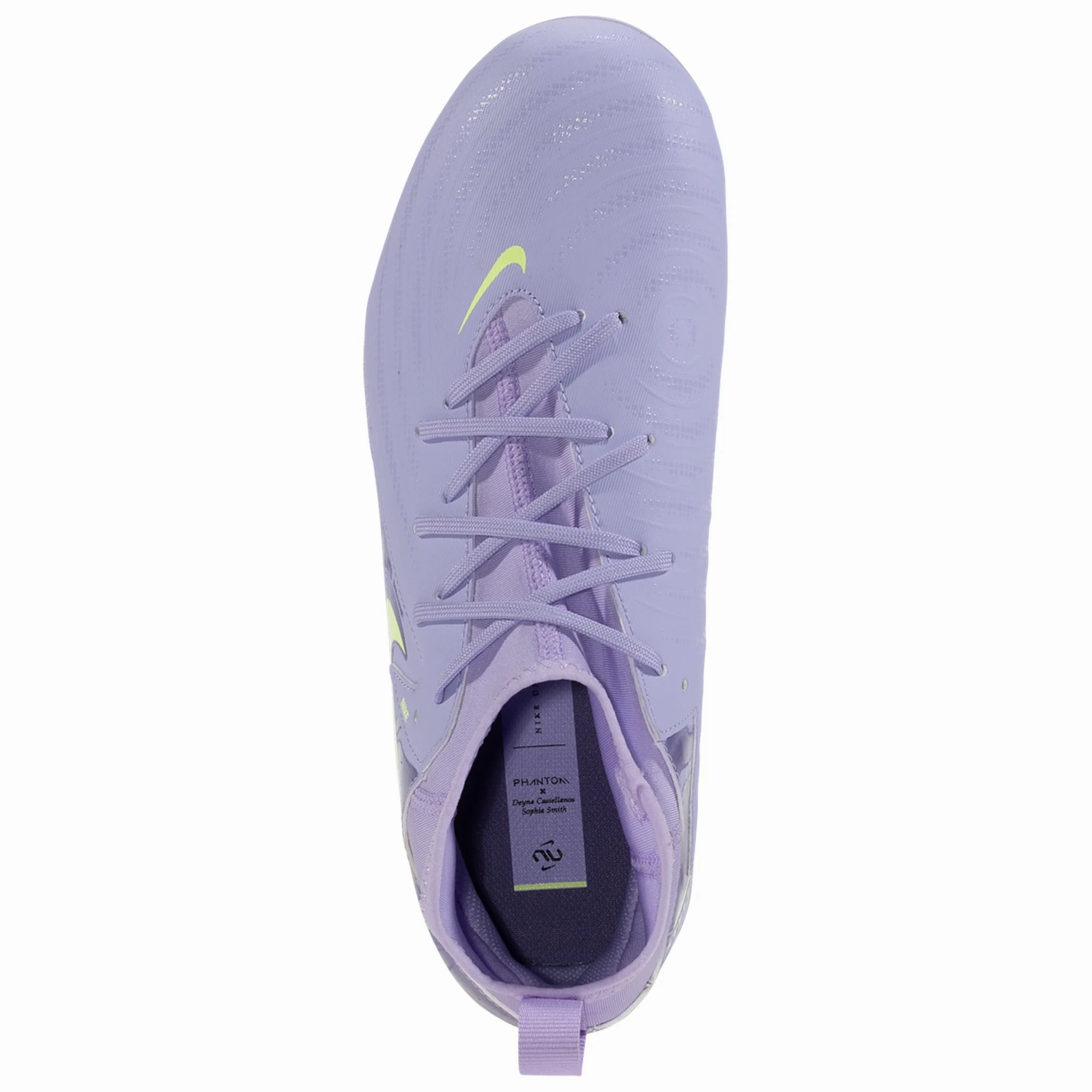Nike Jr. United Phantom Luna II Academy FG Soccer Cleats (Purple Agate/Barely Volt)