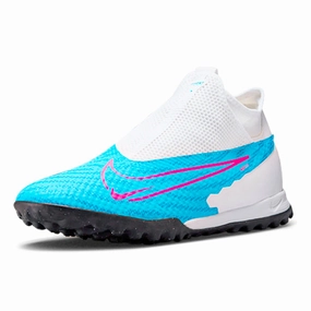 Nike Phantom GX Academy DF Turf Soccer Shoes (Baltic Blue/Pink Blast)