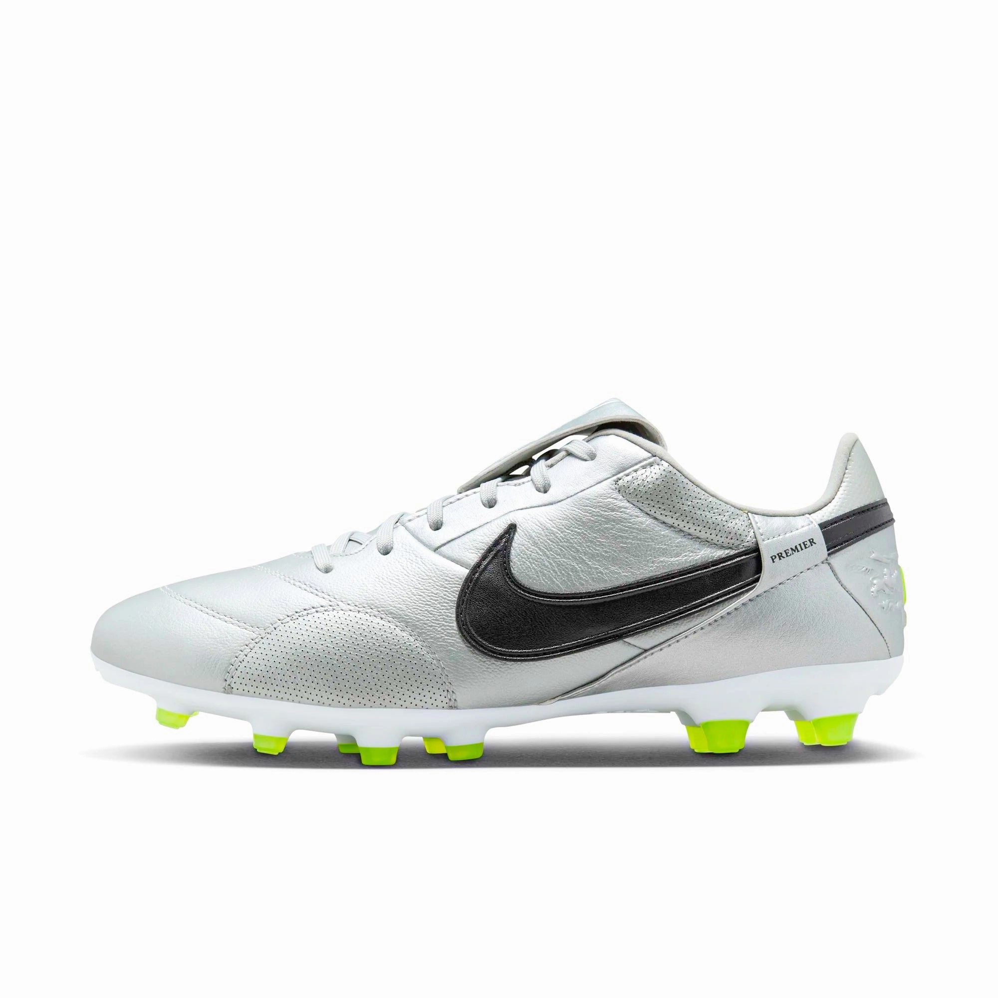 Nike Premier III Firm Ground Soccer Cleats (Metallic Silver/Black-Volt)