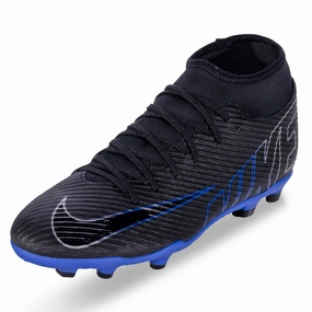 Nike Superfly 9 Club FG/MG Soccer Cleats (Black/Chrome-Hyper Royal)