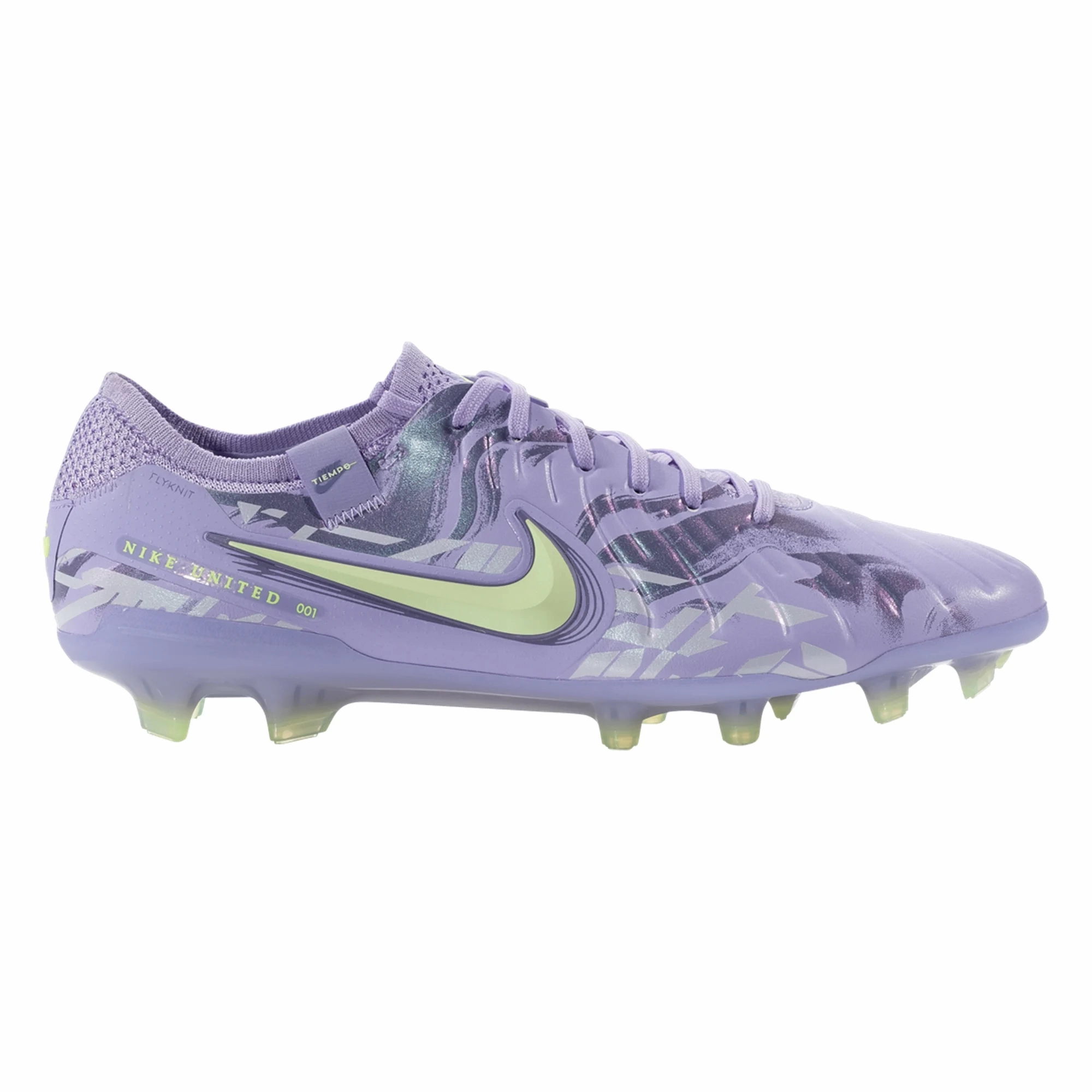 Nike United Legend 10 Elite FG Soccer Cleats (Purple Agate/Barely Volt)