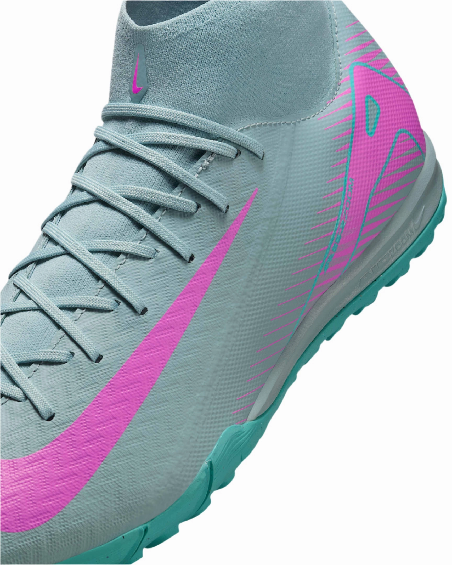 Nike Zoom Superfly 10 Academy TF Turf Soccer Shoes (Ocean Cube/Pink Blast)