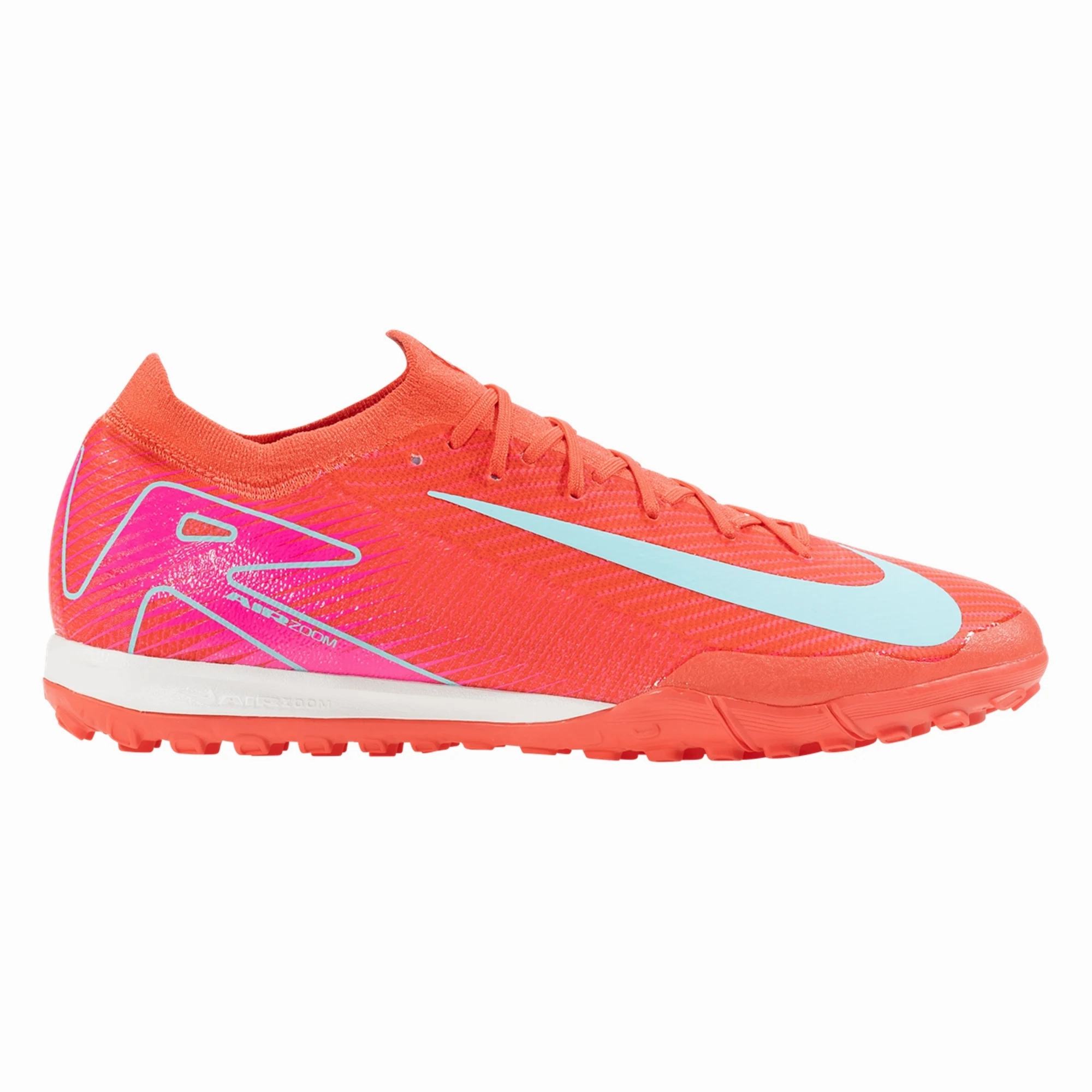 Nike Zoom Vapor 16 Pro Turf Soccer Cleats (Ember Glow/Aurora Green)