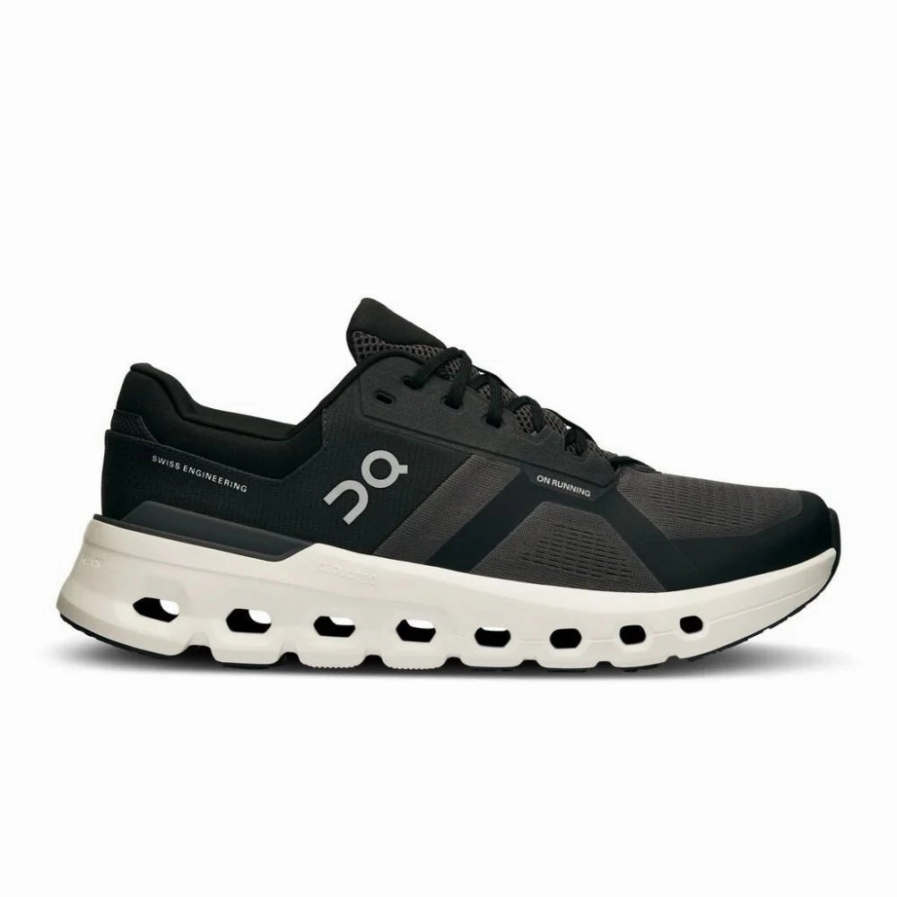 On Men's Cloudrunner 2 (Wide Width) - Eclipse/Black