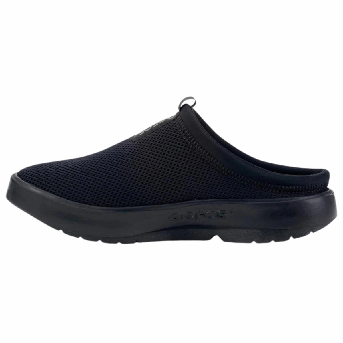 OOFOS Women's Oocoozie Sport Mule Black Mesh