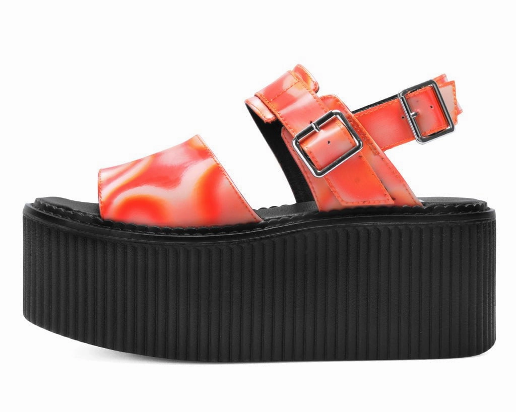 Orange Wavy Strato Sandal