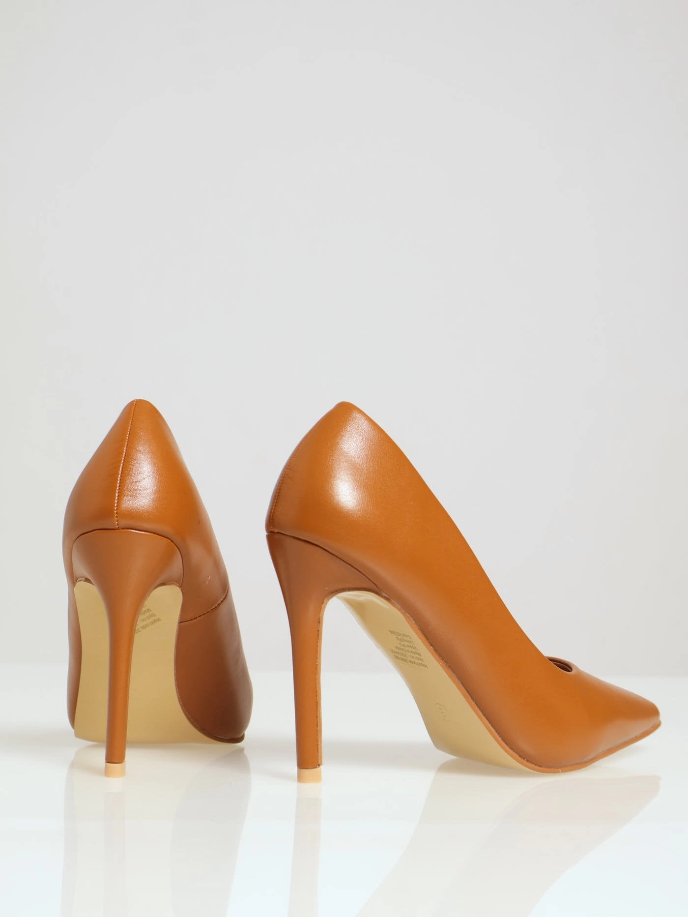 Patent Pointy Fashion Court Heel - Tan