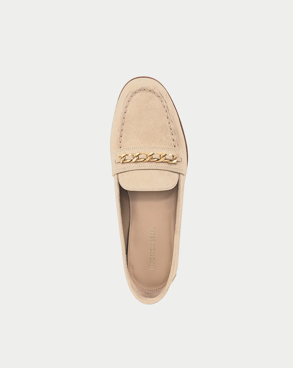 Penny Suede Chain-Link Loafer