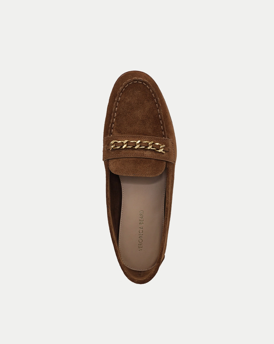 Penny Suede Chain-Link Loafer