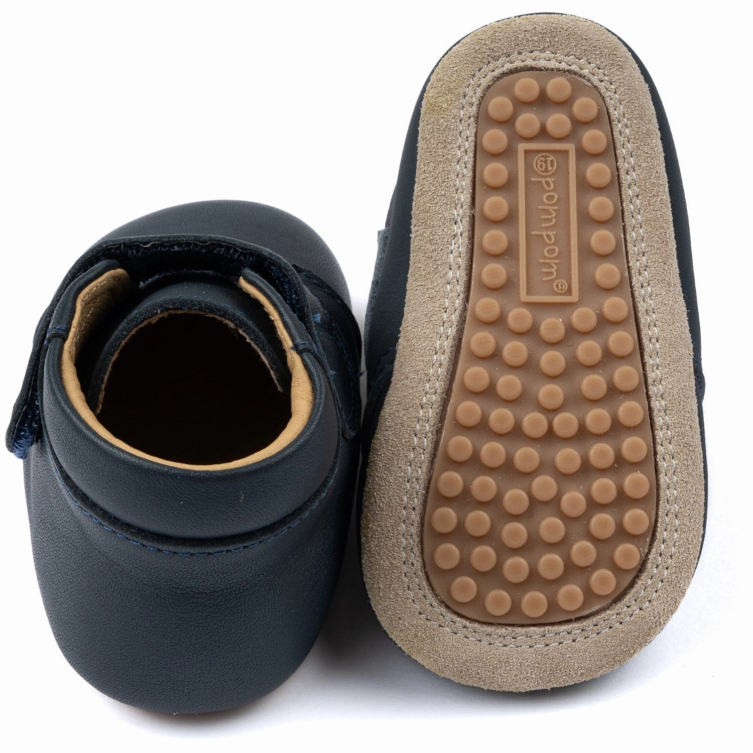 Pom Pom Navy Beginners Shoe Velcro