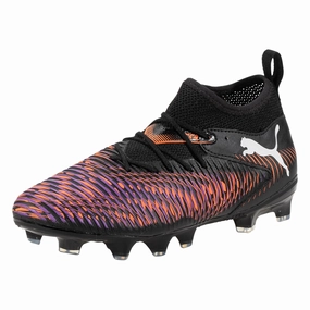 Puma Future 8 Match FG/AG Soccer Cleats (Black/Glowing Red)