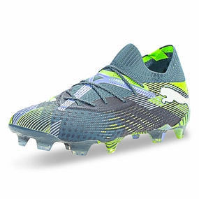 Puma Mens Future 7 Ultimate FG/AG Soccer Cleats (Gray Skies/Fizzy Apple)