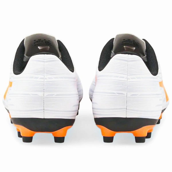 Puma Rapido III FG/AG Soccer Cleats (White/Neon Citrus/Artic Ice)