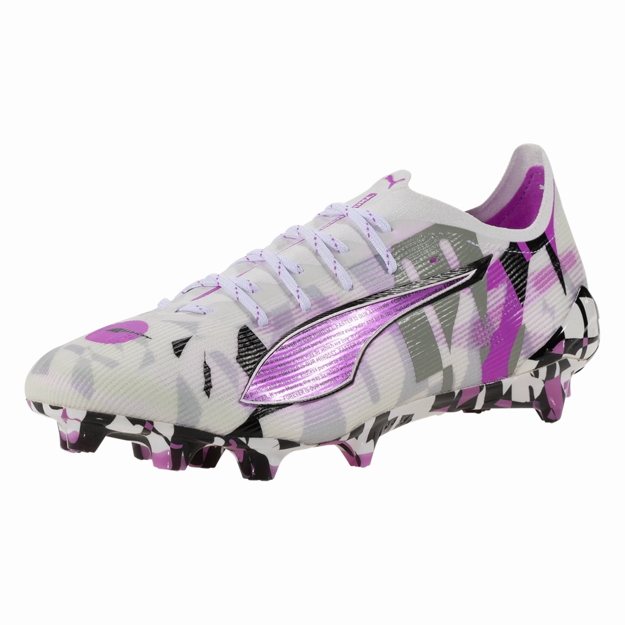 Puma Ultra 5 Ultimate Forever FG Soccer Cleats (White/Magenta/Black)