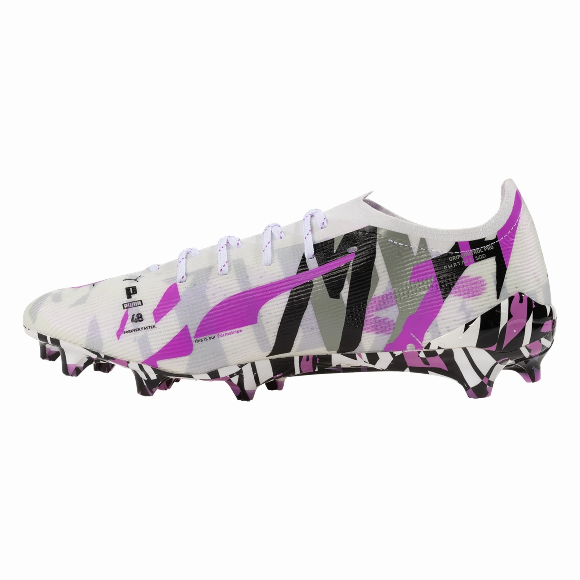 Puma Ultra 5 Ultimate Forever FG Soccer Cleats (White/Magenta/Black)