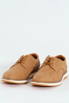 Romerro Smart Casual Closed Toe Lace Up - Beige