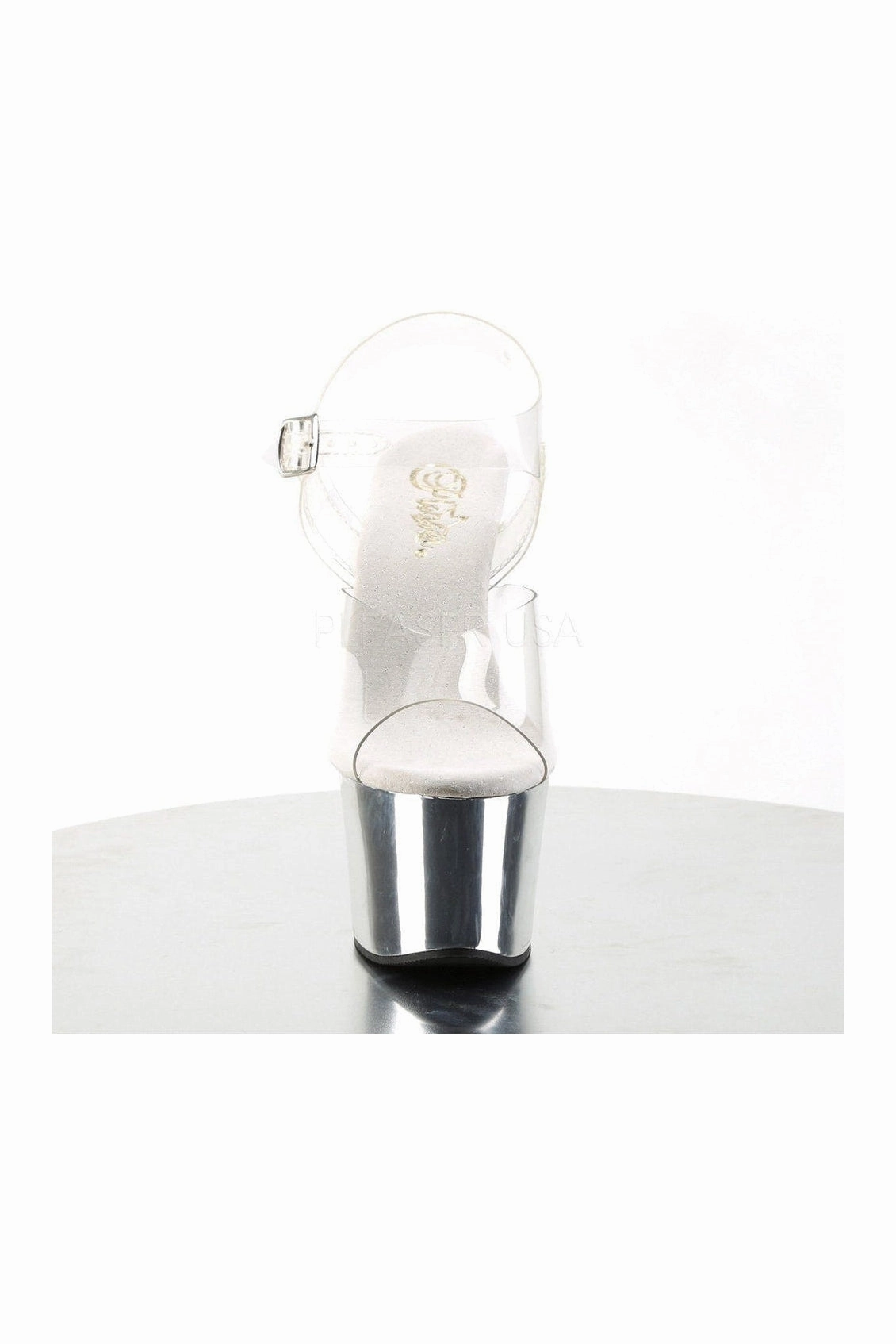SKY-308 Platform Sandal  | Clear Vinyl