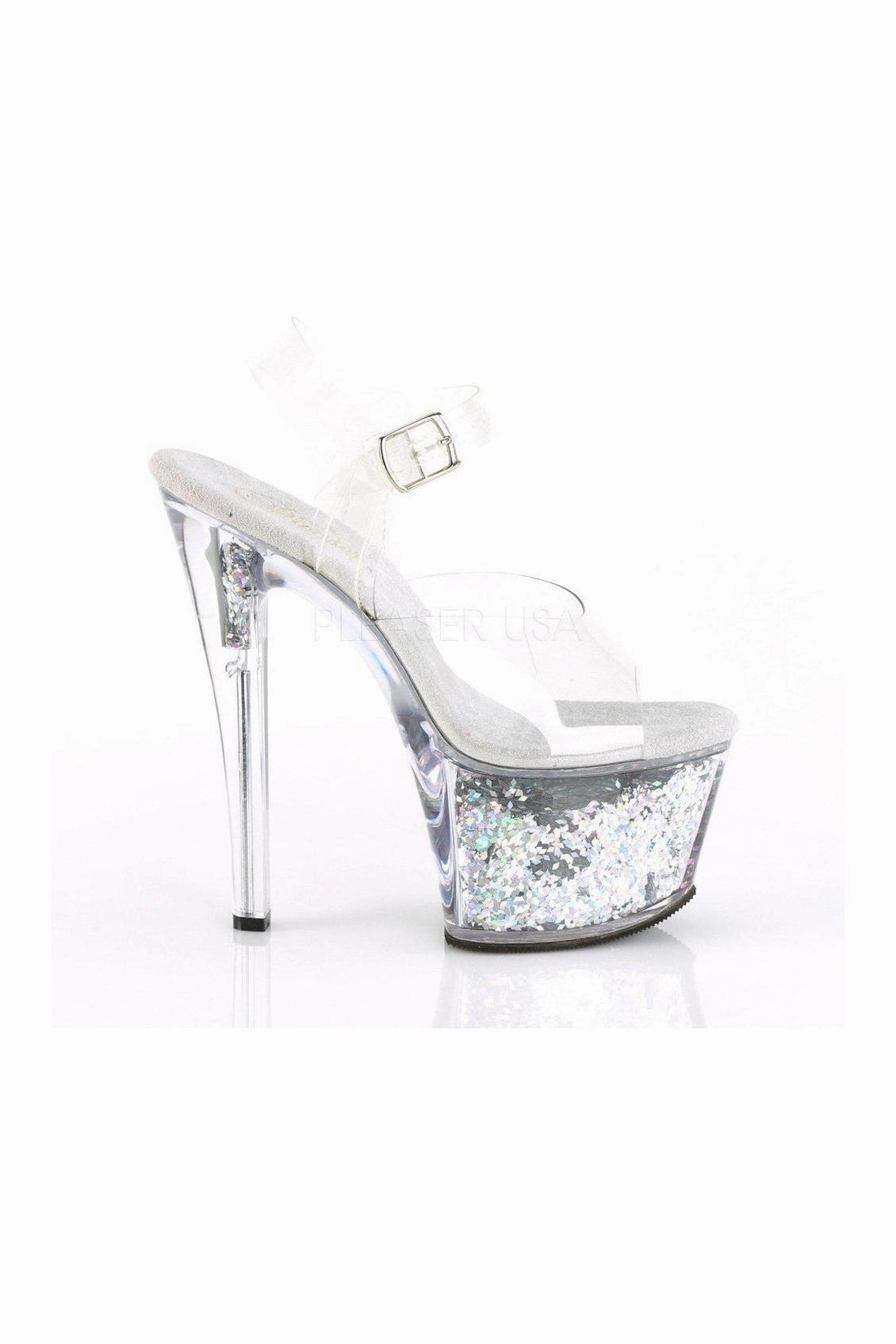 SKY-308GF Platform Sandal  | Clear Vinyl
