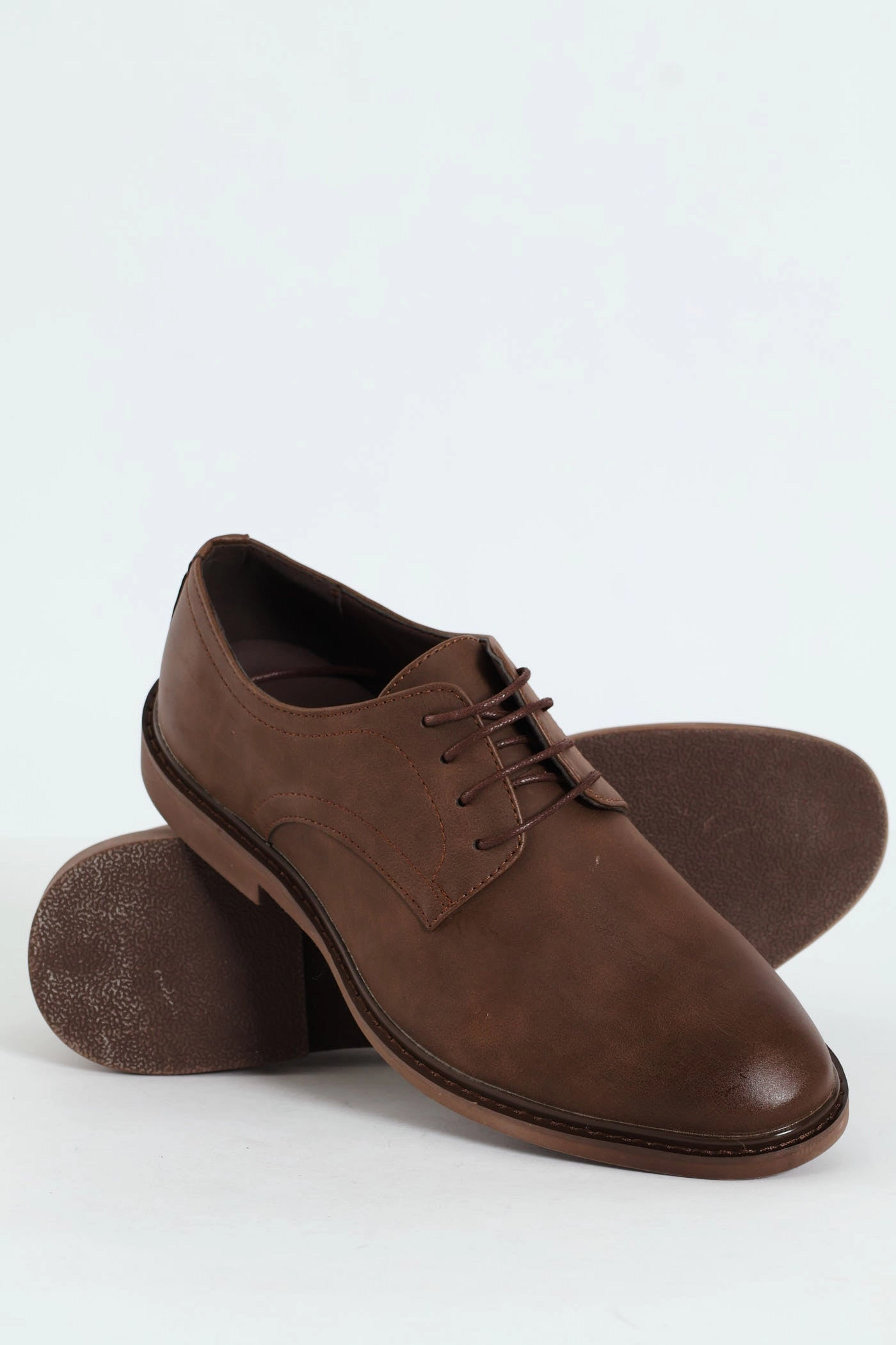 Smart Casual Lace Up Derby Shoe - Chocolate