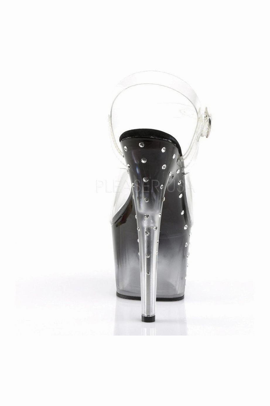 STARDUST-708T Platform Sandal  | Black Vinyl