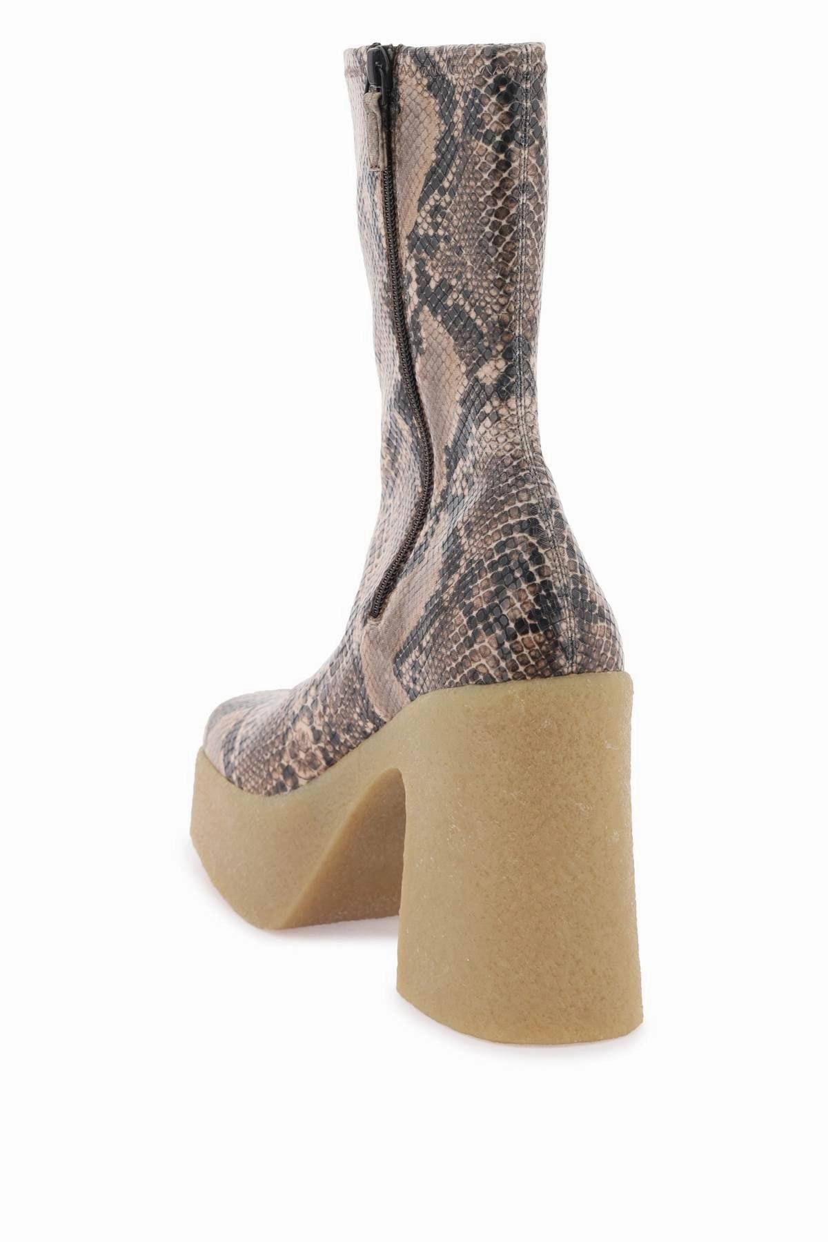 Stella mccartney skyla wedge ankle boots in alter python