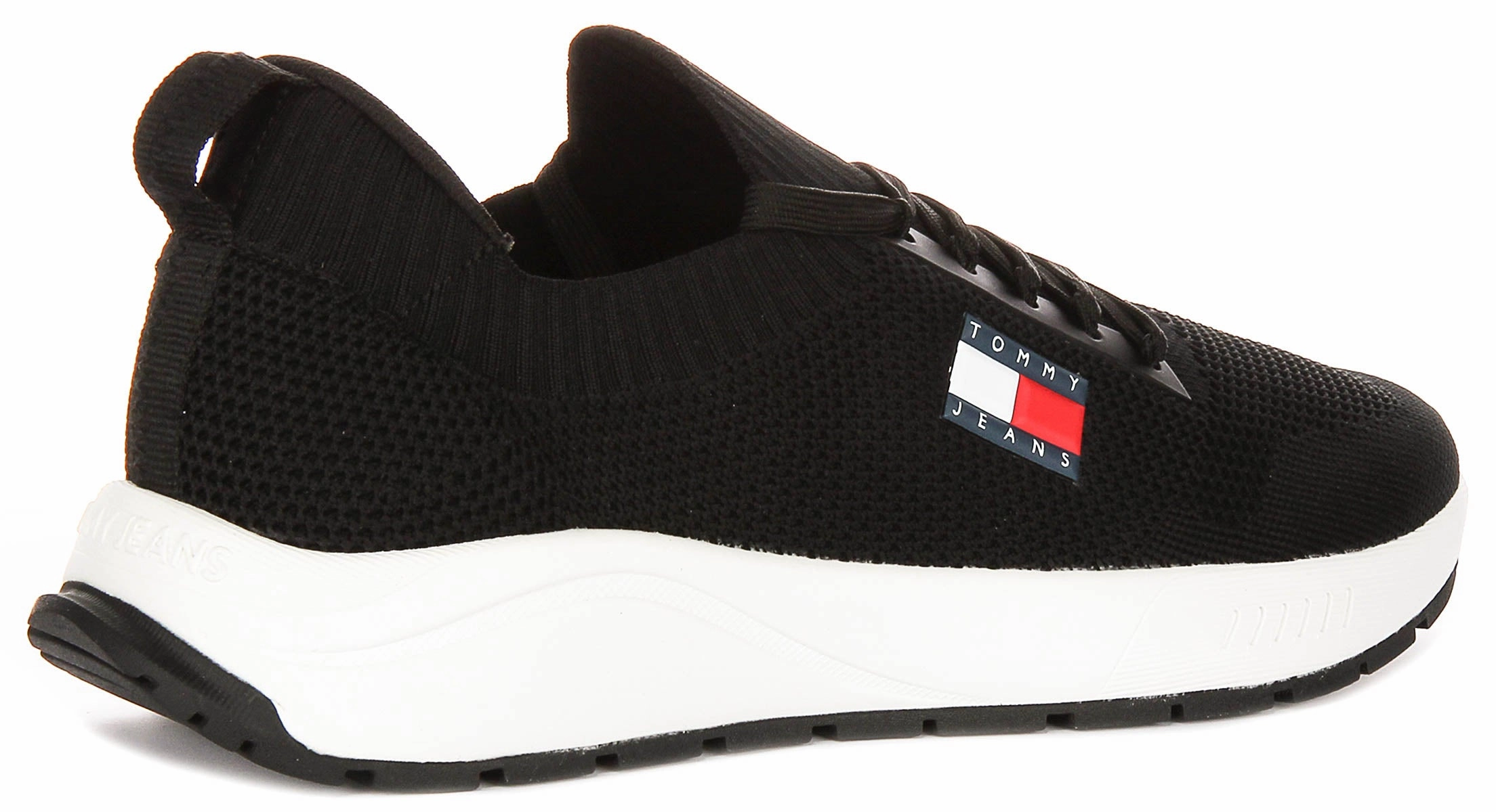 Tommy Hilfiger Runner Knit In Black White For Men
