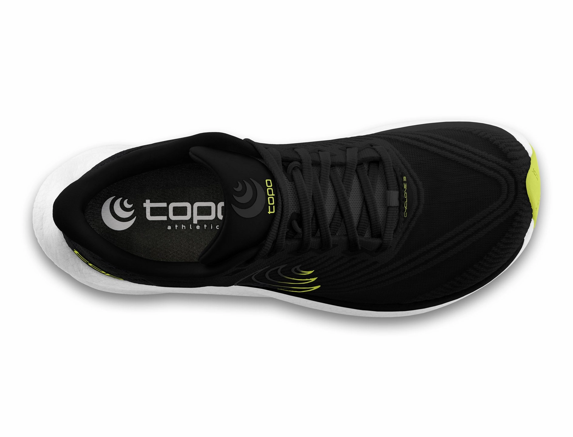 Topo Athletic Men's Cyclone 3 - Black/Lime