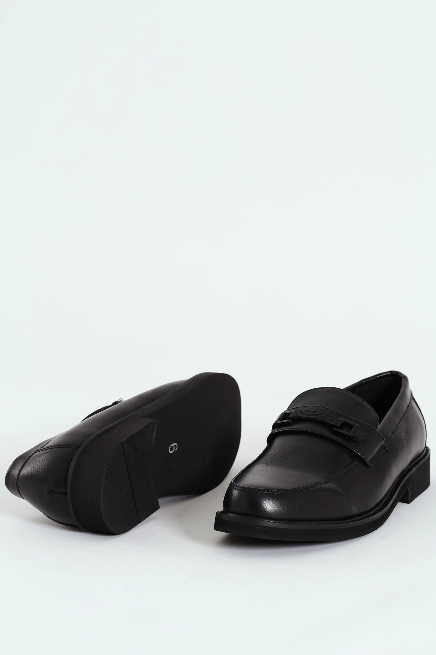 Trim Detail Formal Slip On Loafer  - Black